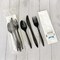 Boardwalk 6-Piece 5.86 in. Plastic Fork/Knife/Napkin/Pepper/Salt/Spoon Cutlery Kit - Black (250/Carton)